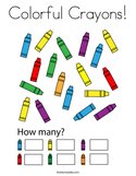 Colorful Crayons Coloring Page