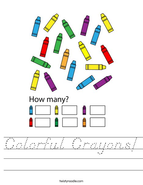Colorful Crayons! Worksheet