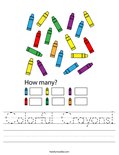 Colorful Crayons! Worksheet