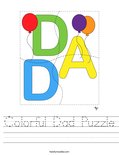 Colorful Dad Puzzle Worksheet
