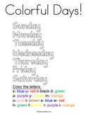 Colorful Days Coloring Page