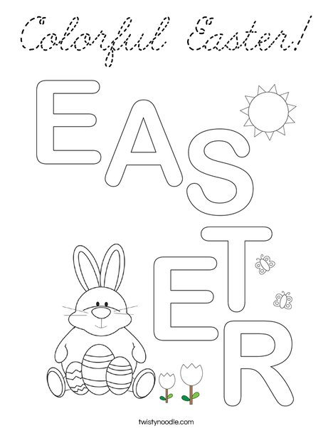 Colorful Easter! Coloring Page