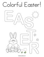 Colorful Easter Coloring Page