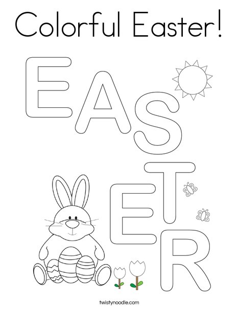 Colorful Easter! Coloring Page
