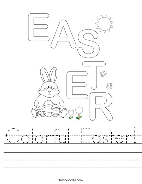 Colorful Easter! Worksheet