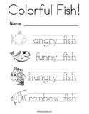 Colorful Fish Coloring Page