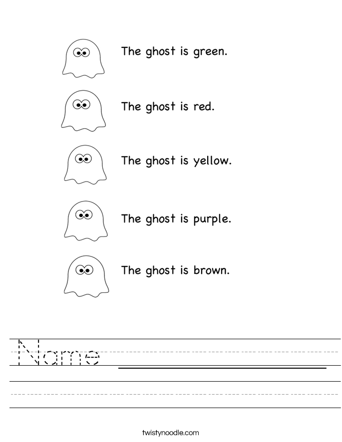 name worksheet twisty noodle