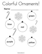 Colorful Ornaments Coloring Page