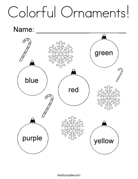Colorful Ornaments Coloring Page