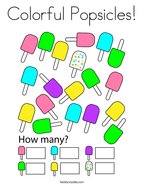 Colorful Popsicles Coloring Page
