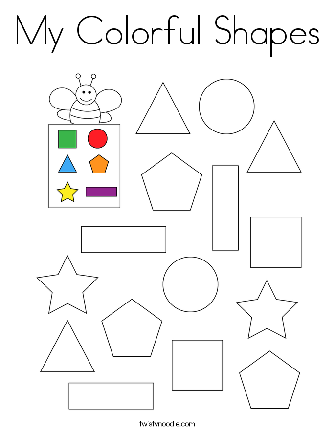 My Colorful Shapes Coloring Page