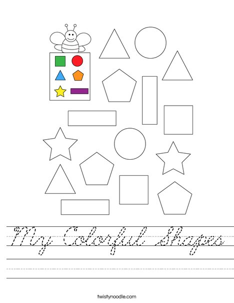 Colorful Shapes Worksheet