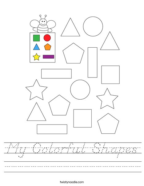 Colorful Shapes Worksheet