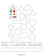 My Colorful Shapes Handwriting Sheet