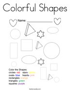 Colorful Shapes Coloring Page