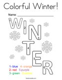 Colorful Winter Coloring Page