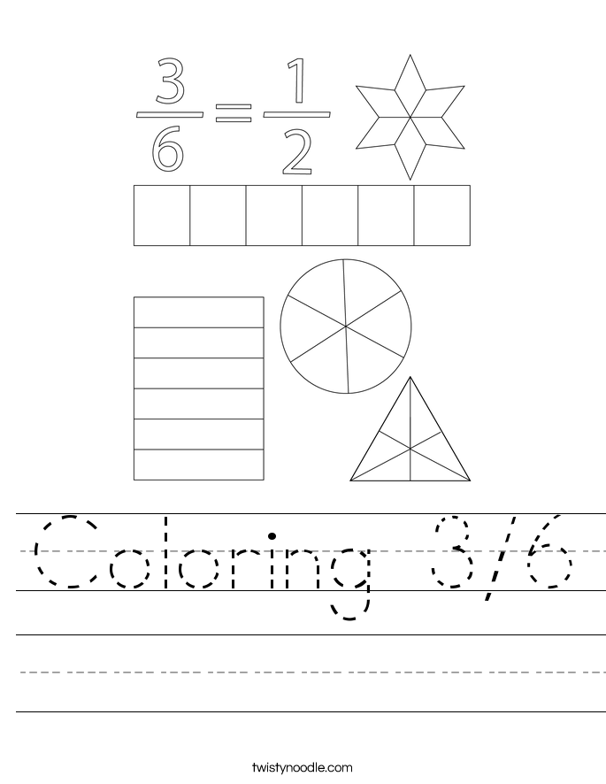 Coloring 3/6 Worksheet