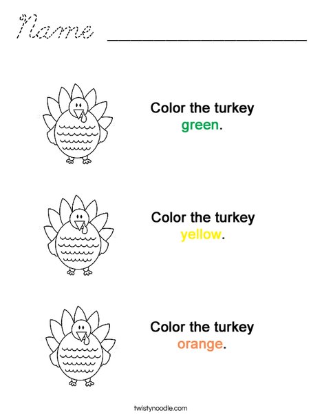 Colortheturkeys Coloring Page