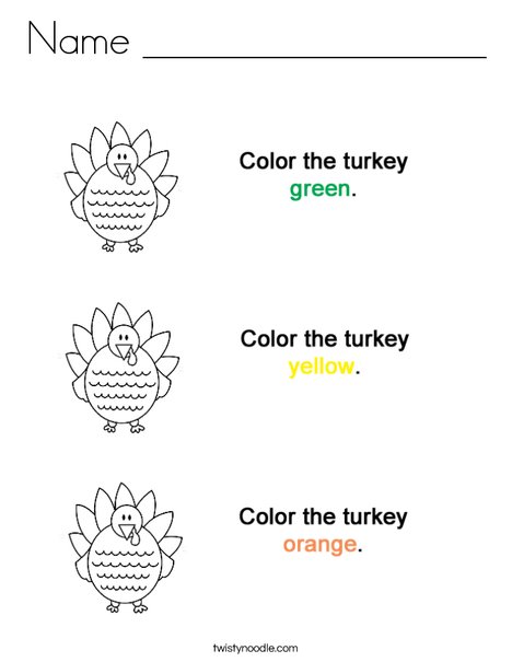 Colortheturkeys Coloring Page