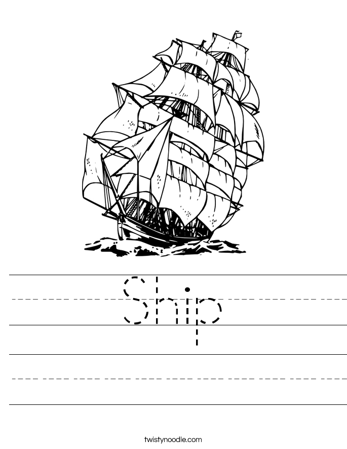 Ship Worksheet - Twisty Noodle