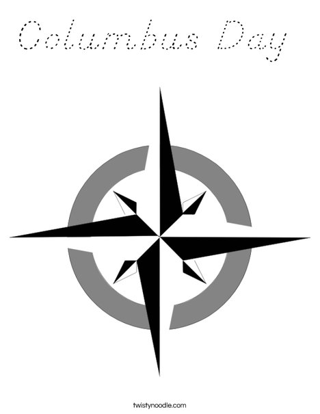 Compass Rose Coloring Page