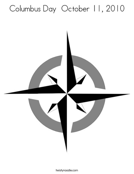 Compass Rose Coloring Page
