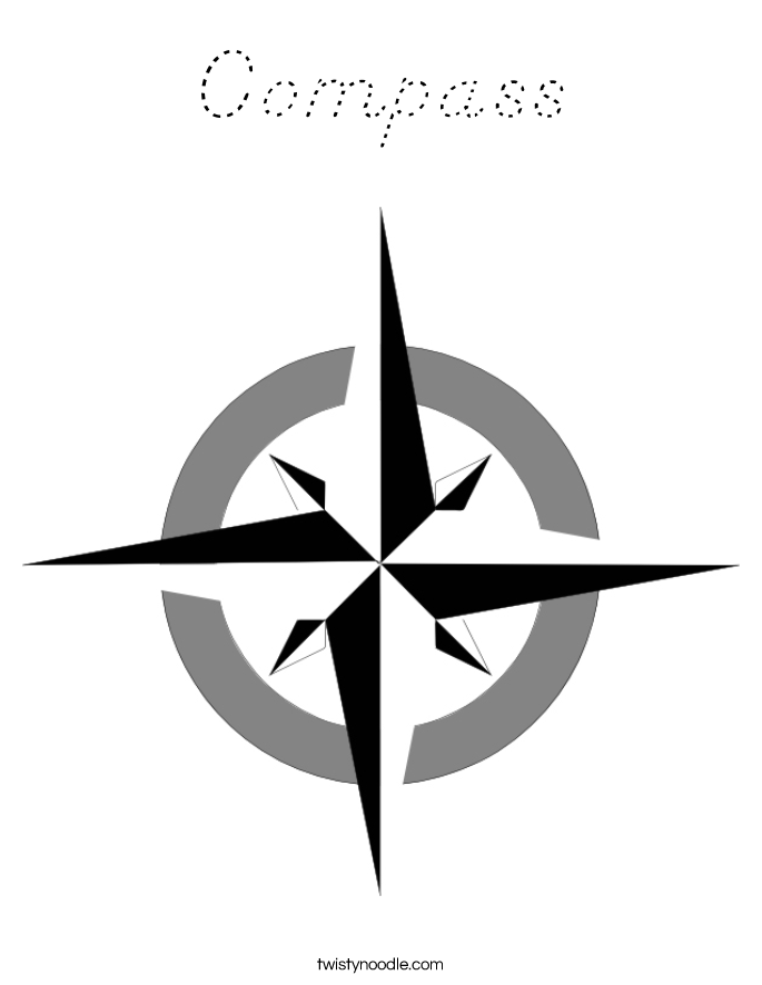 Compass Coloring Page