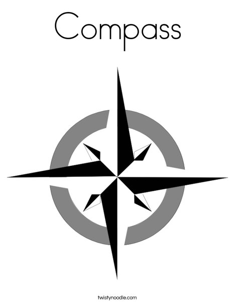 Compass Rose Coloring Page