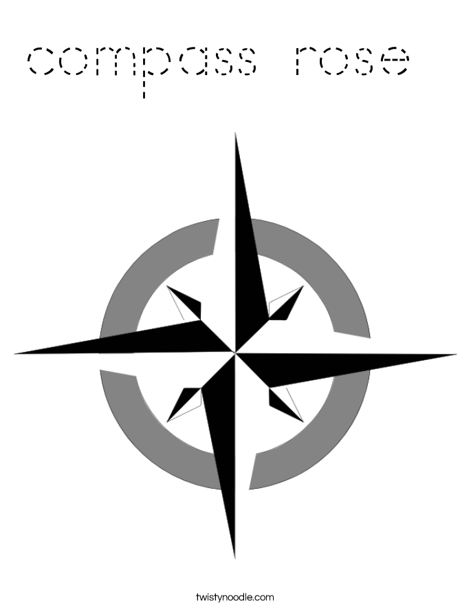 compass rose  Coloring Page