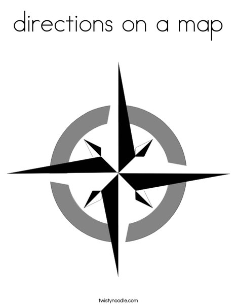 Compass Rose Coloring Page