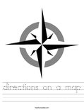 directions on a map Worksheet