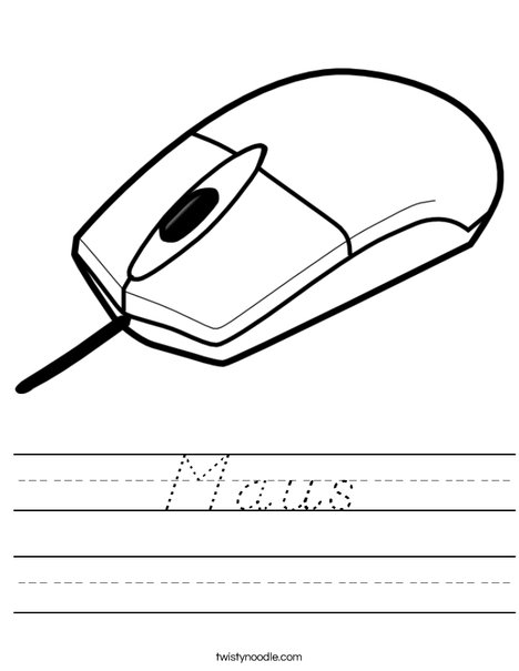 Computer Mouse 1 Worksheet