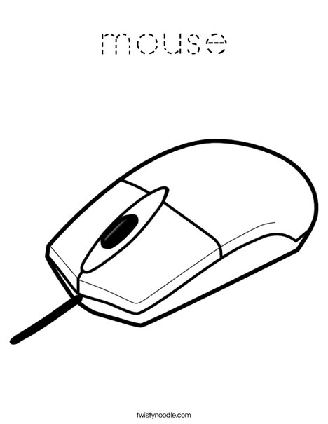 Computer Mouse 1 Coloring Page
