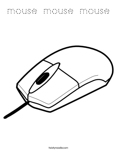 Computer Mouse 1 Coloring Page