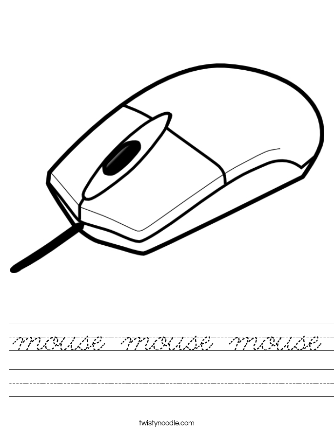 mouse mouse mouse Worksheet