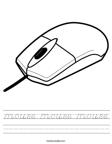 Computer Mouse 1 Worksheet