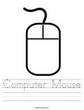 Computer Mouse Worksheet
