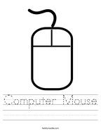 Computer Mouse Handwriting Sheet
