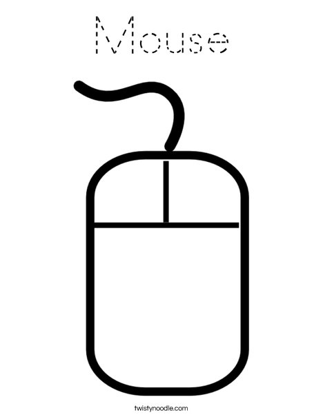 Computer Mouse Coloring Page