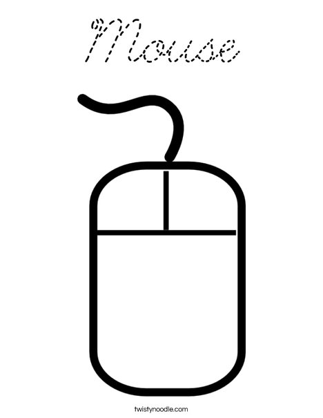 Computer Mouse Coloring Page