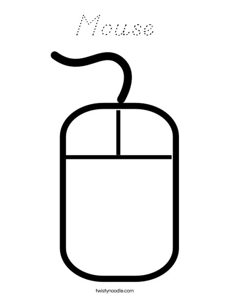 Computer Mouse Coloring Page