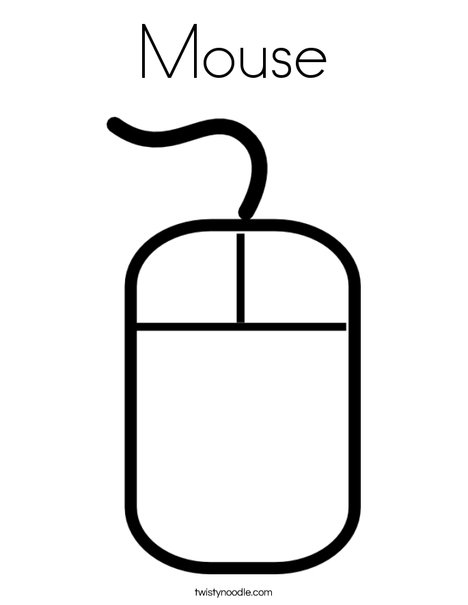 Computer Mouse Coloring Page