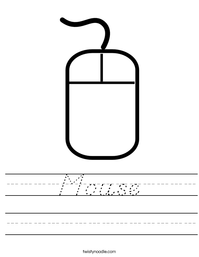 Mouse Worksheet