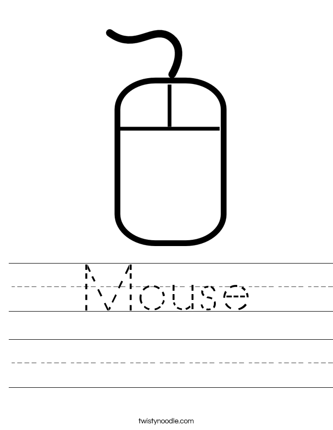 Mouse Worksheet