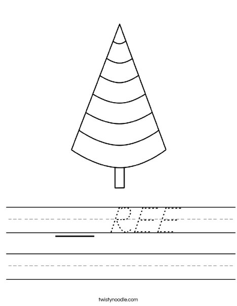 Cone Shaped Tree Worksheet