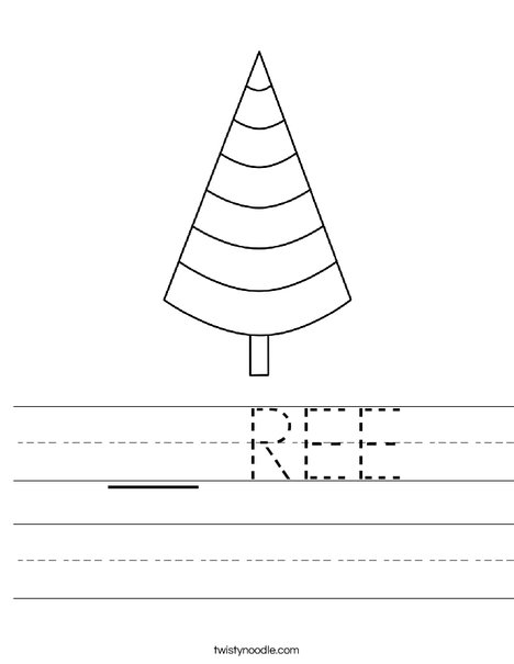 Cone Shaped Tree Worksheet