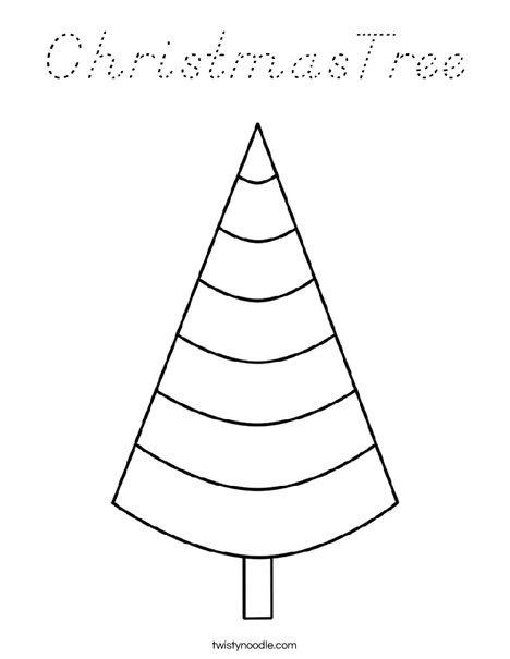 Cone Shaped Tree Coloring Page