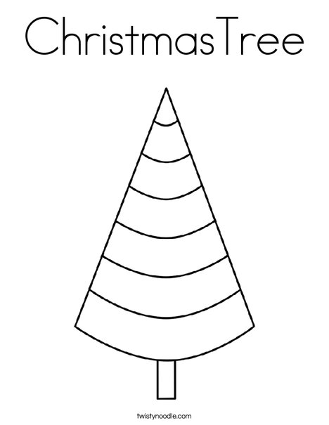 Cone Shaped Tree Coloring Page