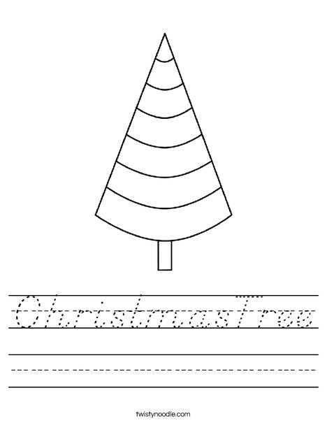 Cone Shaped Tree Worksheet