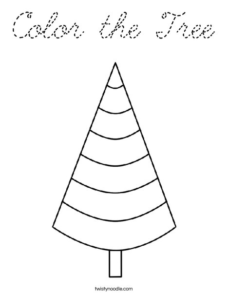 Cone Shaped Tree Coloring Page
